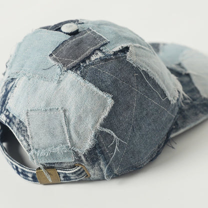 Niche designer brands: patched distressed casual hats, Japanese vintage workwear baseball caps, men's and women's hats