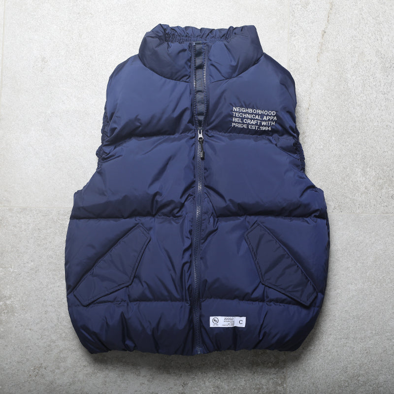 Three-color embroidered Japanese down vest 90% down couple style