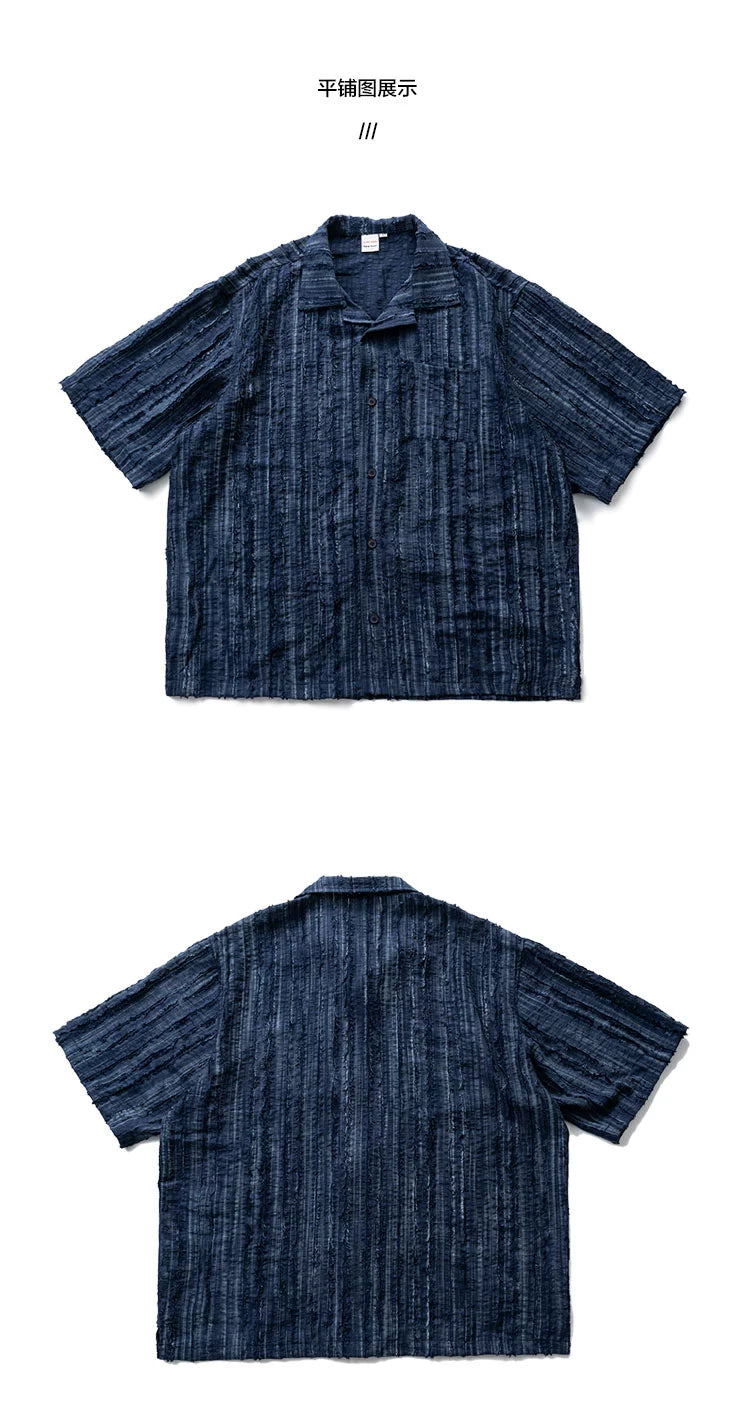 Ice feeling skin-friendly short-sleeved shirt loose casual lazy summer shirt coat men and women