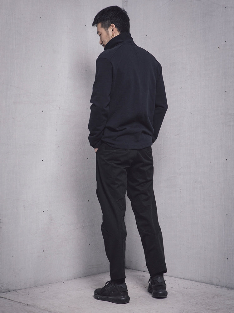 Original men's spring and autumn pure cotton terry vertical sweater shoulder drop