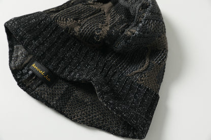 vintage hat knitted woolen cold hat jacquard anti-war hat