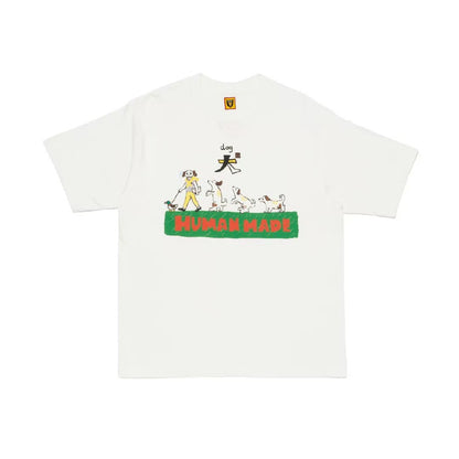 Japanese heavy slub cotton short-sleeved T-shirt loose round collar lovers short tee