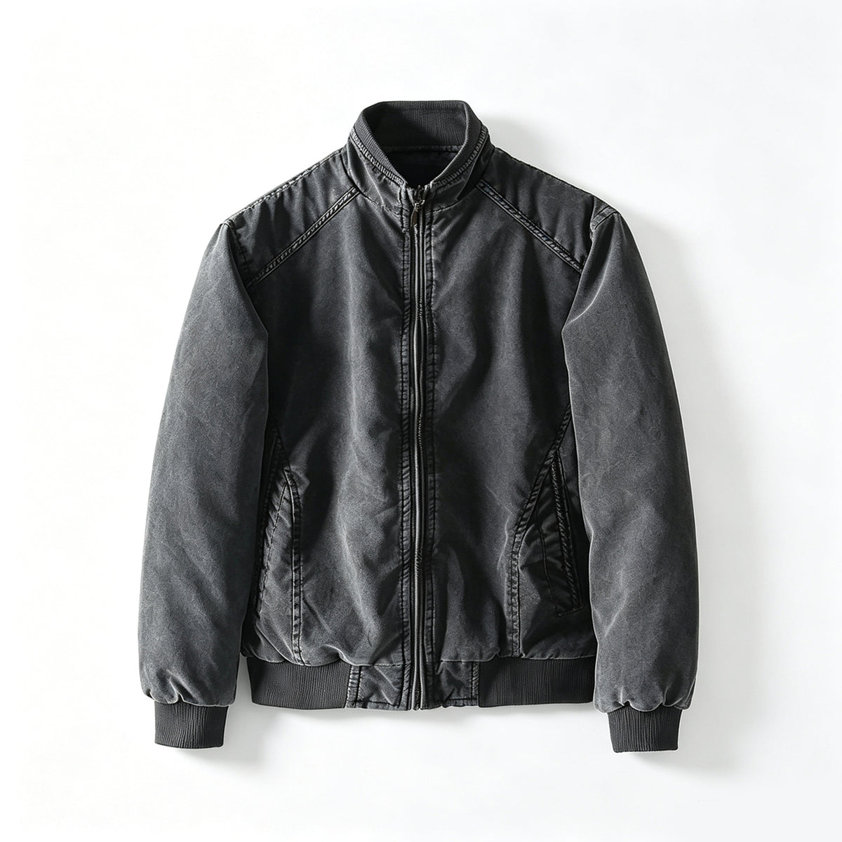 Quilted Stand-Collar Cotton Jacket – Light Warm Oversized Unisex – Japanese vintage | fall outfits 2026 | fall winter outfits | classy winter outfits | lazy comfy outfits | japanese streetwear | vintage workwear | yamalin clothes | Yamalinclothes