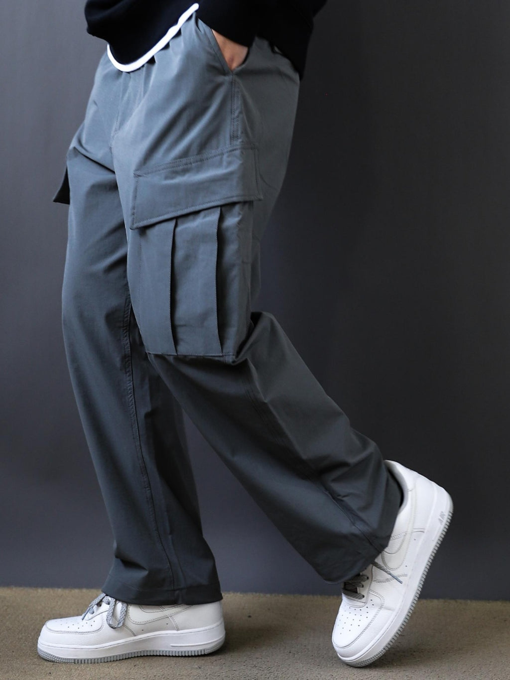 Fall Winter Water Repellent Straight 2024 Loose Casual Paratrooper Pants Quick Dry Stretch Multi Pocket Cargo Overalls Plus Size Outdoor