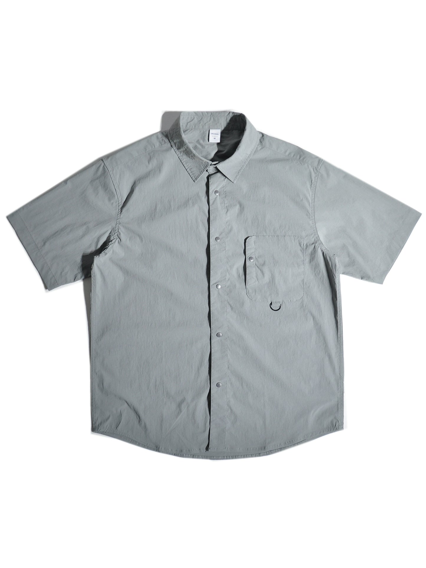 Summer thin quick-drying mountain outdoor functional wind pocket cargo short-sleeved shirt Japanese loose casual shirt men