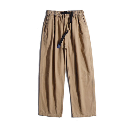 Paratrooper Cargo Pants – Loose Straight Drawstring Casual Trousers Men