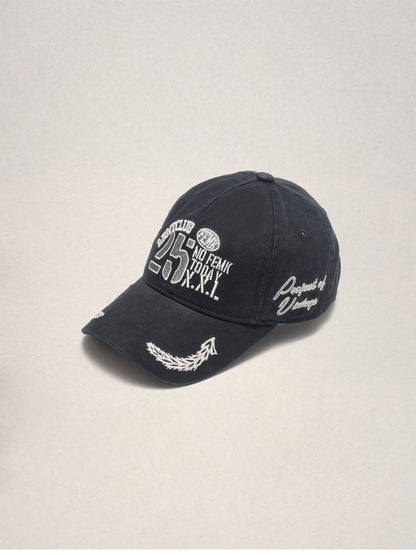 American Vintage Contrast Embroidered Baseball Cap – Washed Unisex – cap | japanese streetwear | vintage workwear | unisex | Yamalinclothes