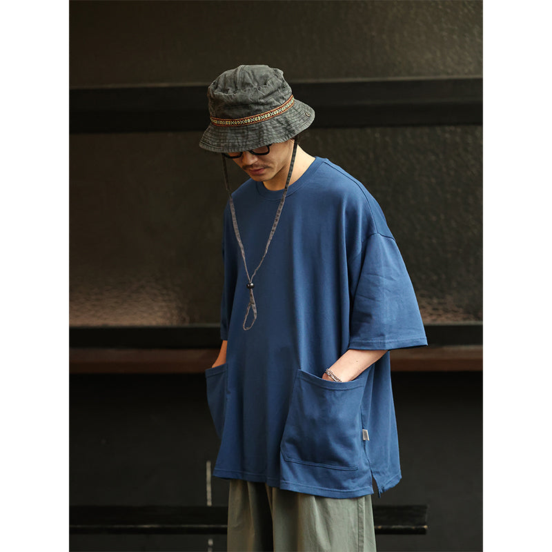 Japanese-style large wide short sleeve tee bat sleeve