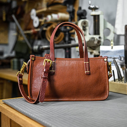 Vintage bags, niche soft leather handmade bags, leather small square bags, women's crossbody wide straps, top layer cowhide tote bags – Japanese vintage | yamalin clothes | Yamalinclothes