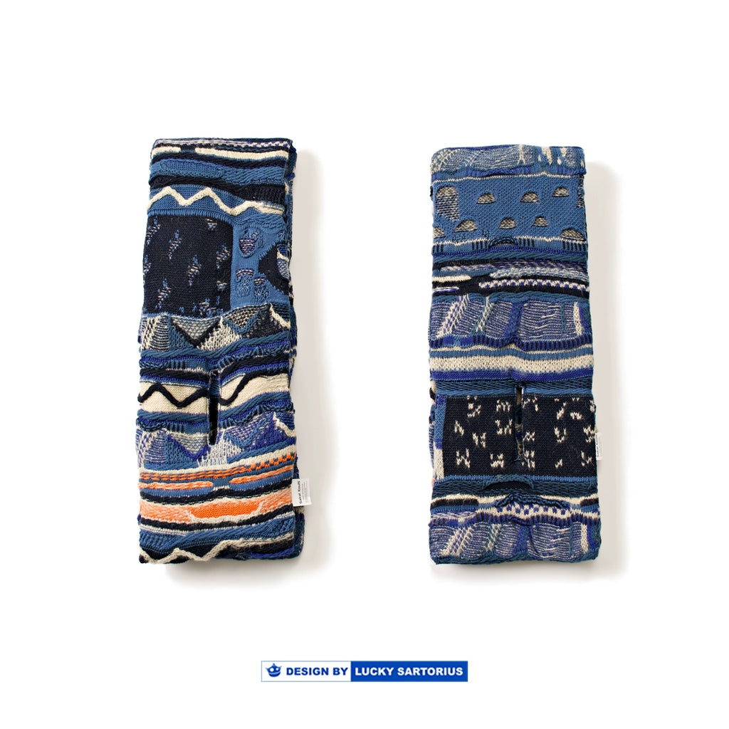 Japanese vintage vintage men's and women's old-fashioned knitted woolen textured down liner warm scarf scarf scarf