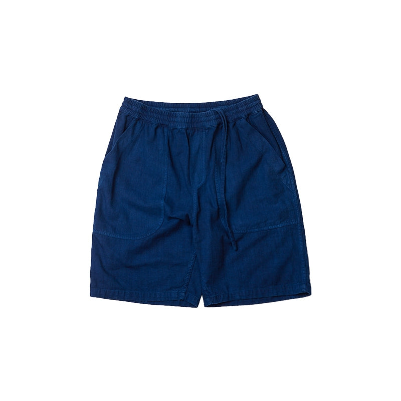 Handmade ancient method plant dyeing frock casual shorts basic cutting five-point pants