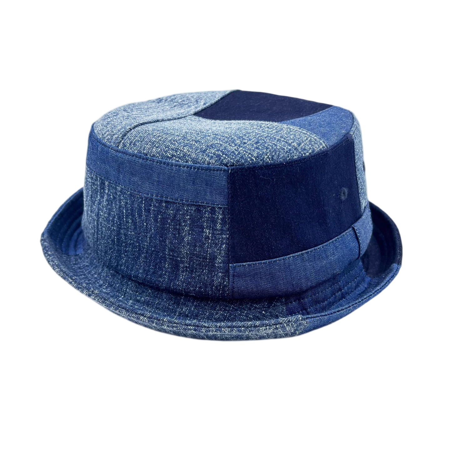 Washed Denim Wide Brim Fedora Hat – Retro Casual Breathable Unisex Sun Hat