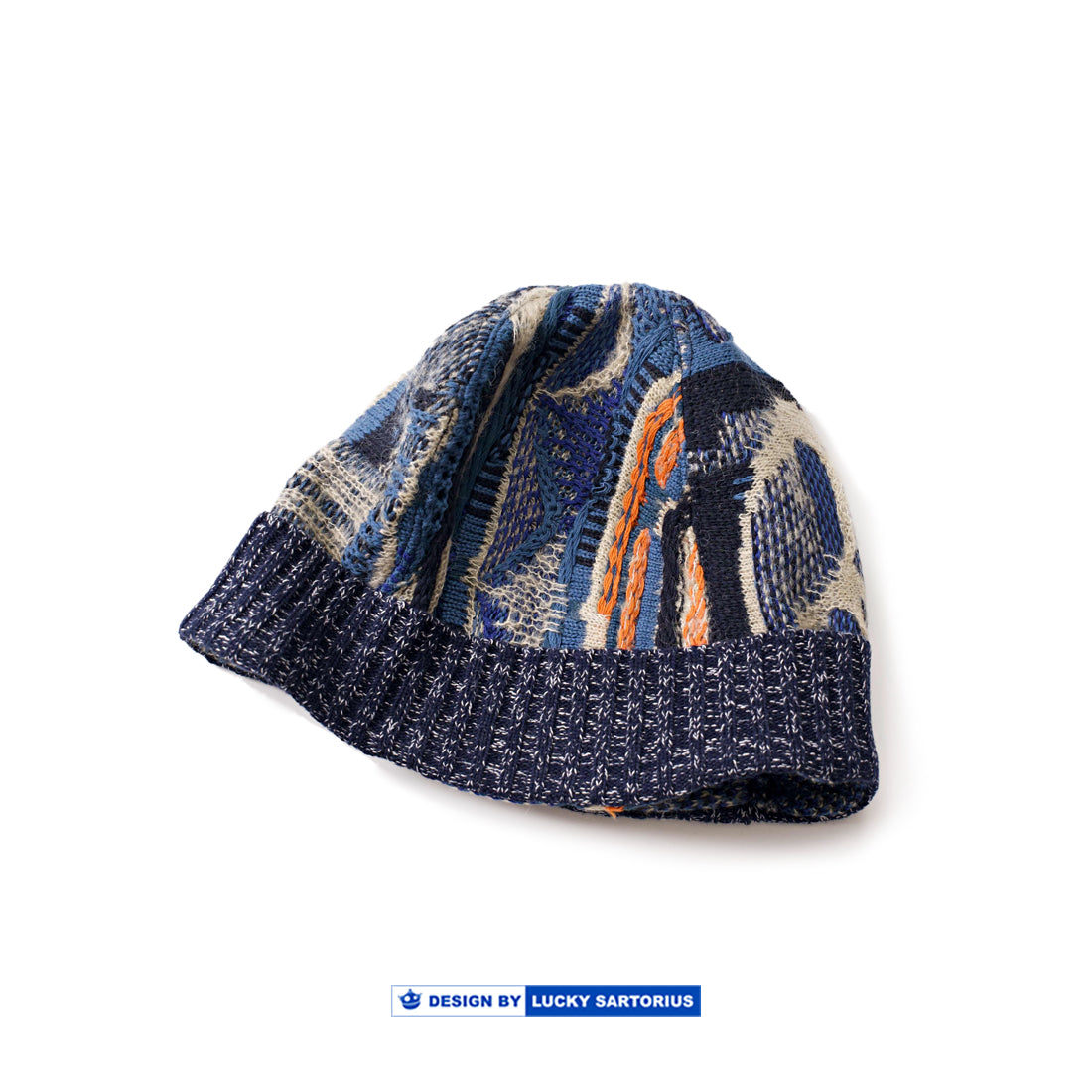 Japanese vintage-style knitted beanie hat for both men and women