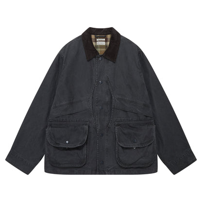 FW25 USAGE Hunting Jacket - Yamalin Heavy Year Washed Cotton Barn Hunting Silhouette Jacket