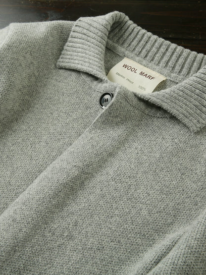 Blockbuster cow goods! 100 wool trench coats! Italy order men's autumn/winter midi knitted sweater jacket