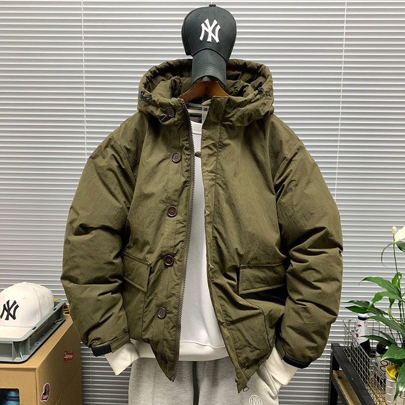 Hooded Padded Jacket – Drawstring Flap Pockets | Yamalinclothes