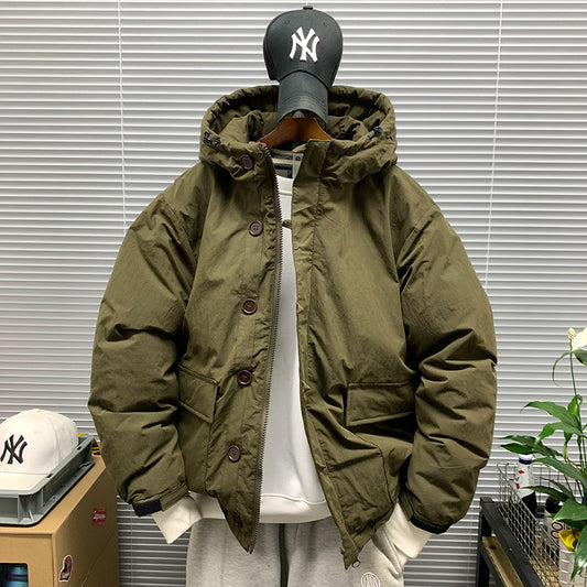 Hooded Padded Jacket – Drawstring Flap Pockets | Yamalinclothes