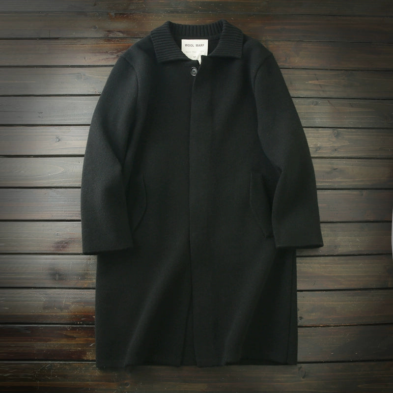 Blockbuster cow goods! 100 wool trench coats! Italy order men's autumn/winter midi knitted sweater jacket