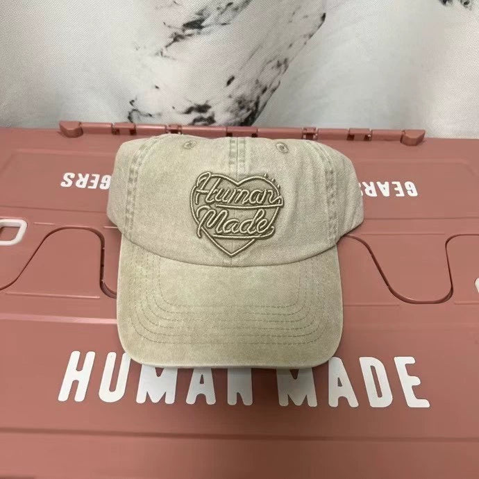 Japanese love embroidered sunhat retro washed old hat