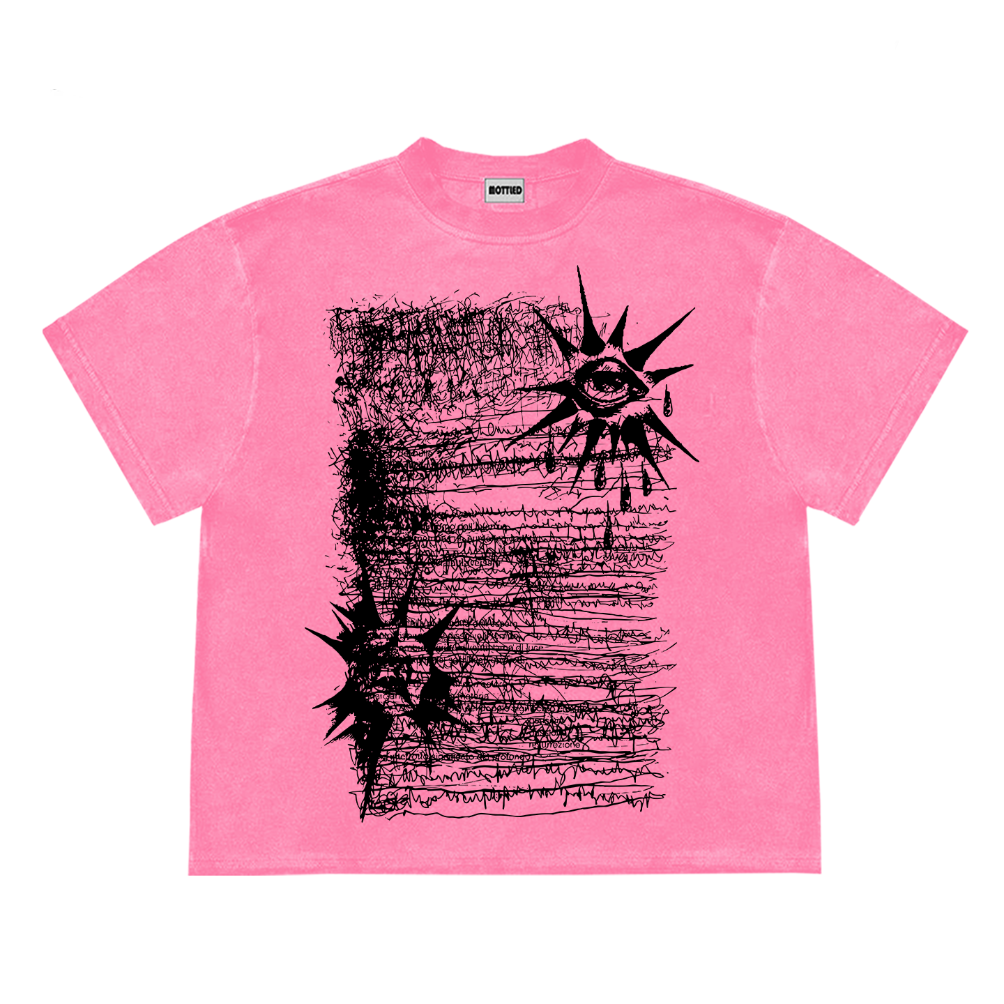 260G Heavy Y2K Red Short Sleeve Tee – Visual Goth Unisex Niche Streetwear – Japanese vintage | yamalin clothes | Yamalinclothes