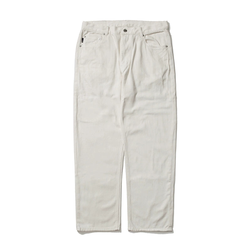 White jeans loose straight casual overalls