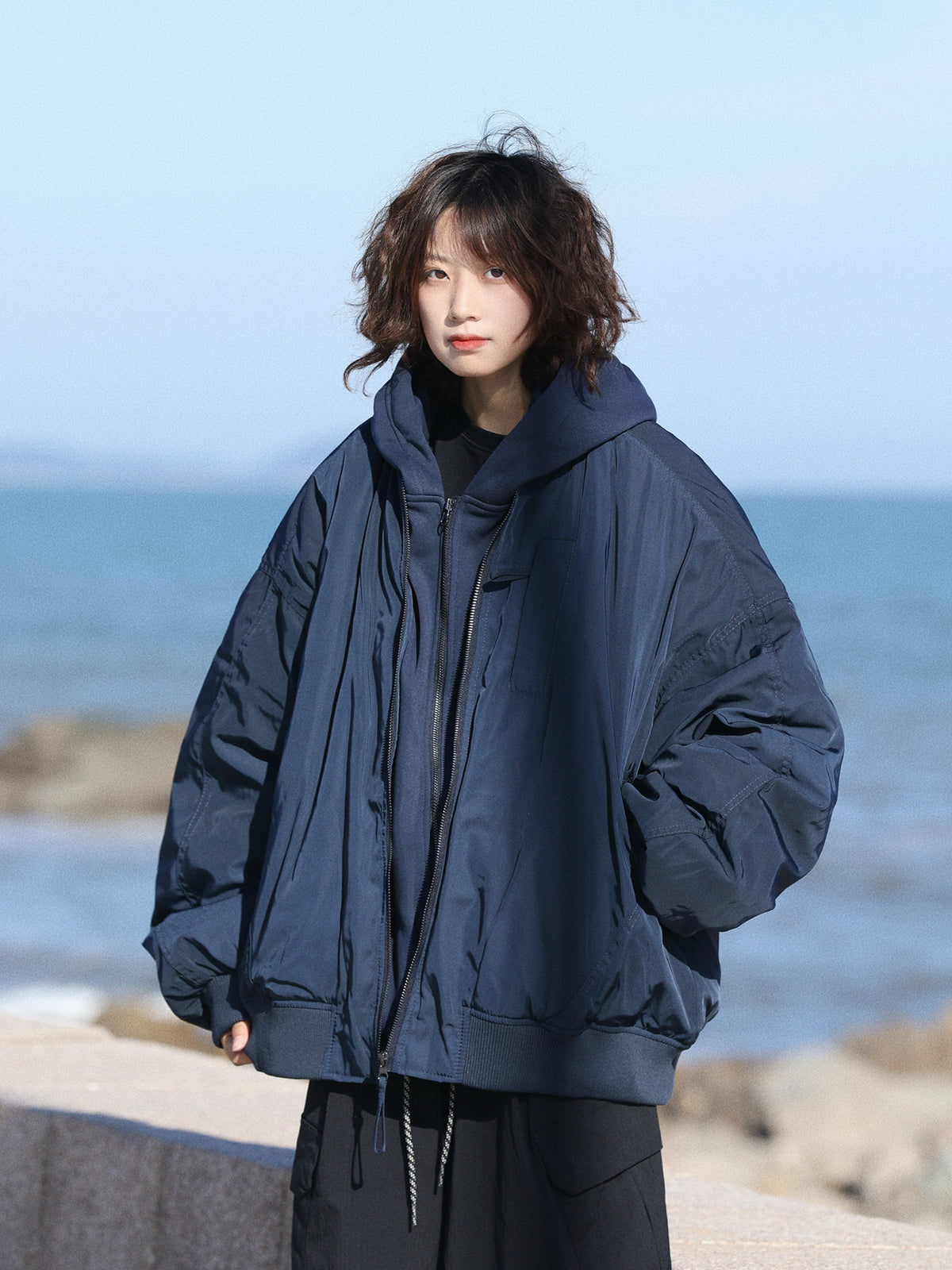 Duck Down Jacket – Oversized Zip Front | Yamalinclothes