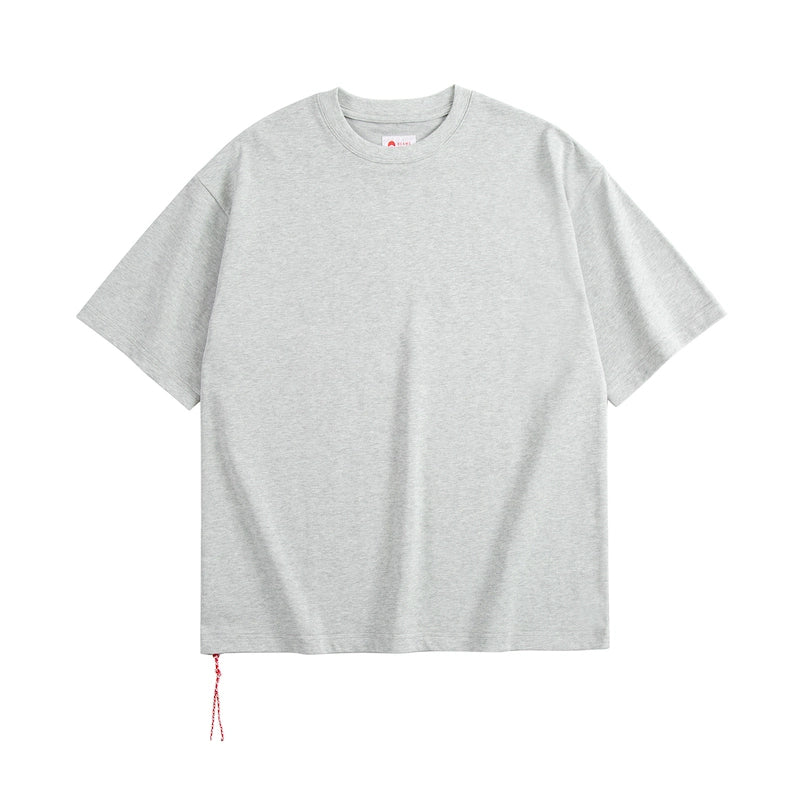 Japanese summer heavy 320g short-sleeved T-shirt small red rope city boy short tee