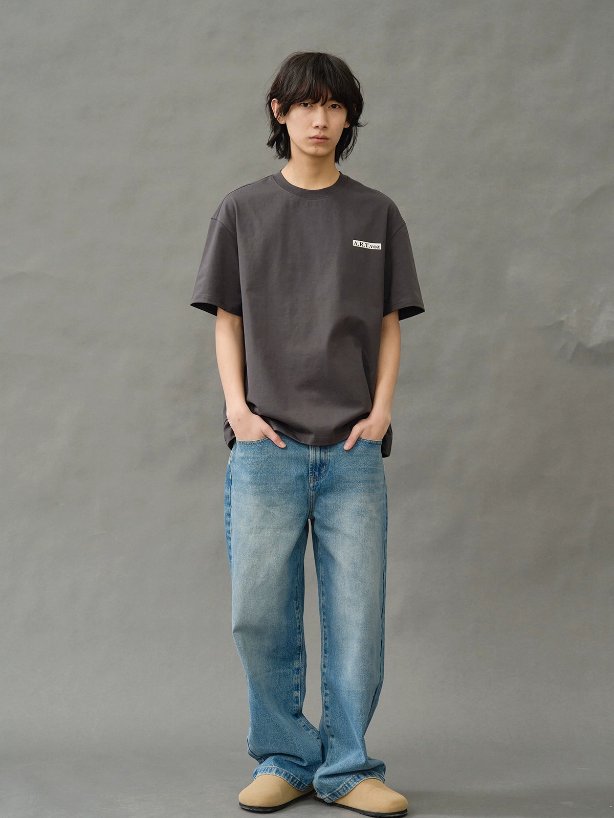 Artist joint limited edition short sleeve heavy round collar loose cool print T-shirt