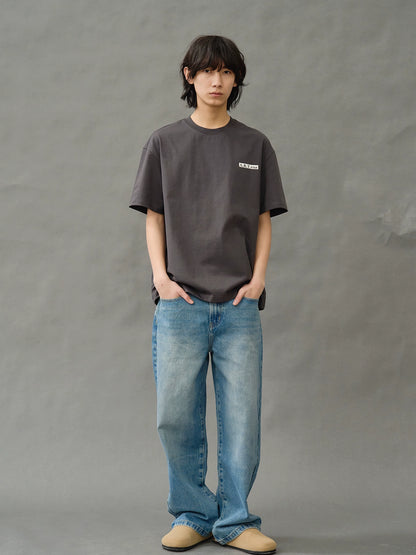 Artist joint limited edition short sleeve heavy round collar loose cool print T-shirt