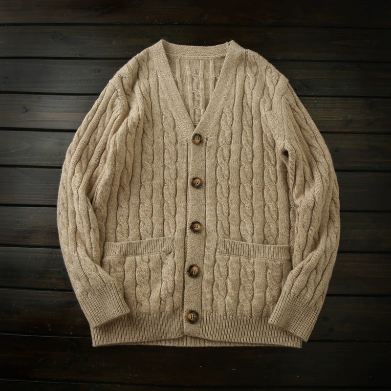 A small amount of goodies! Heavy all-wool! Foreign trade tail list men's autumn and winter thickened knitted cardigan sweater jacket tide