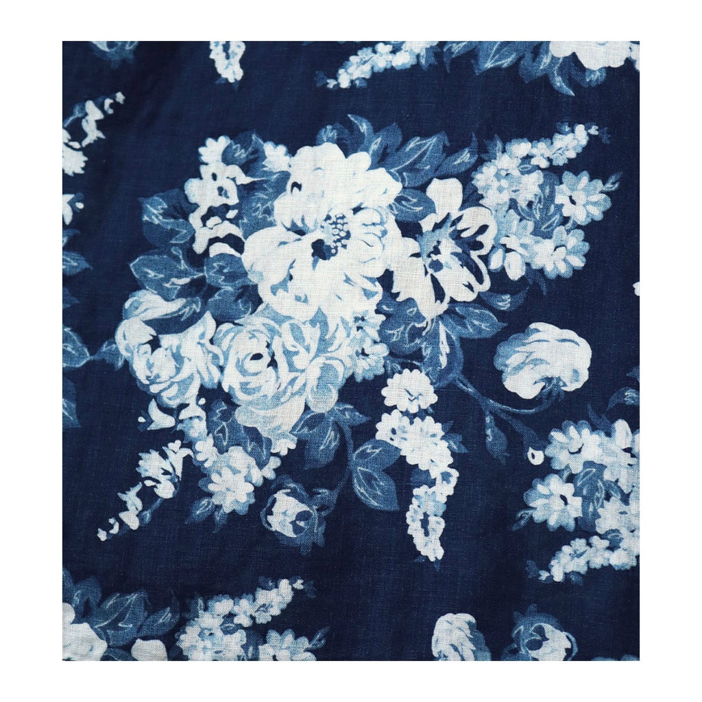 Japanese casual disconnect blue flower breasted loose long-sleeved shirt jacket