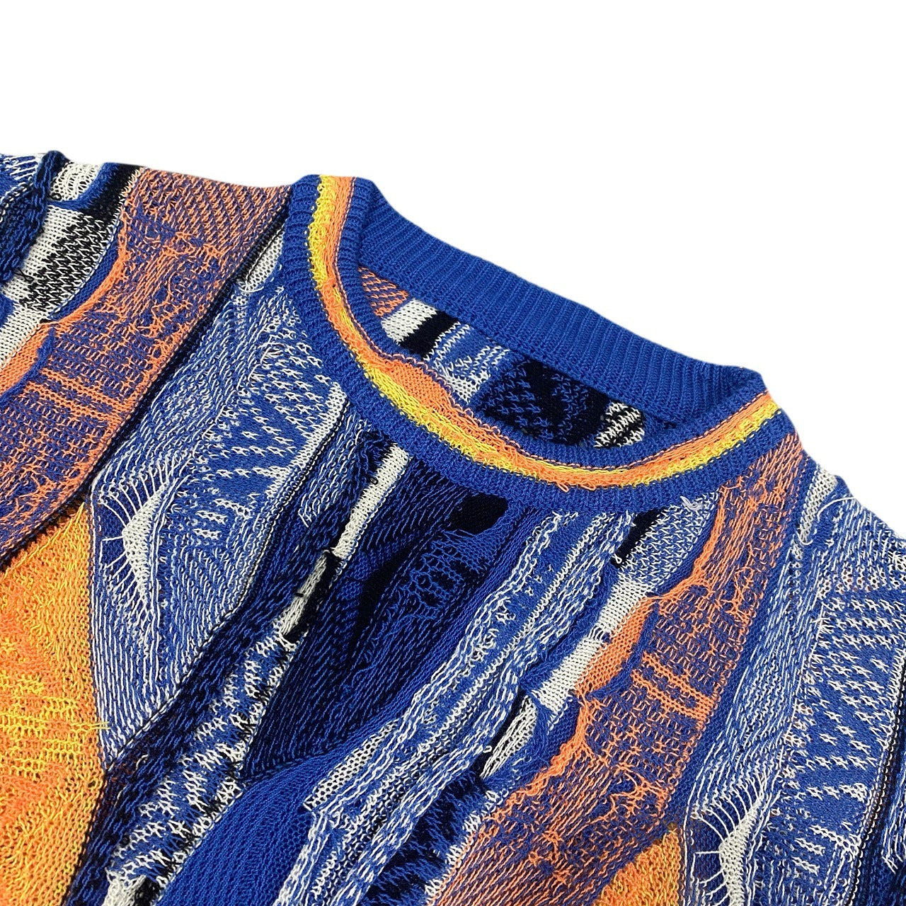 Vintage Japanese vintage jacquard ethnic style knit pullover short sleeve cross-border large size