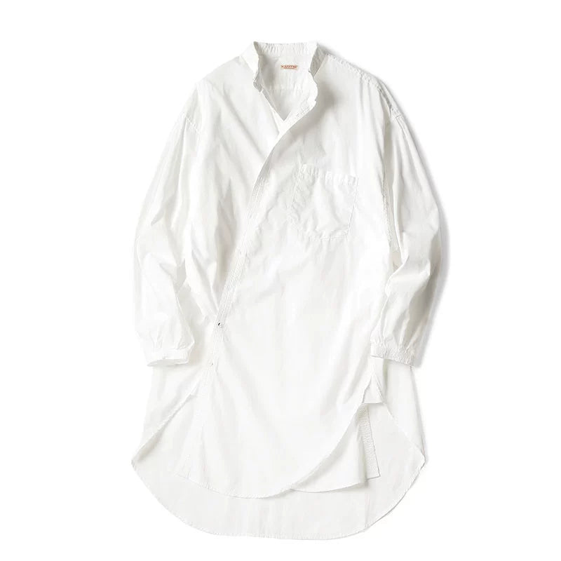 Japanese deconstructed a variety of ways to wear loose plain robe shirt men and women