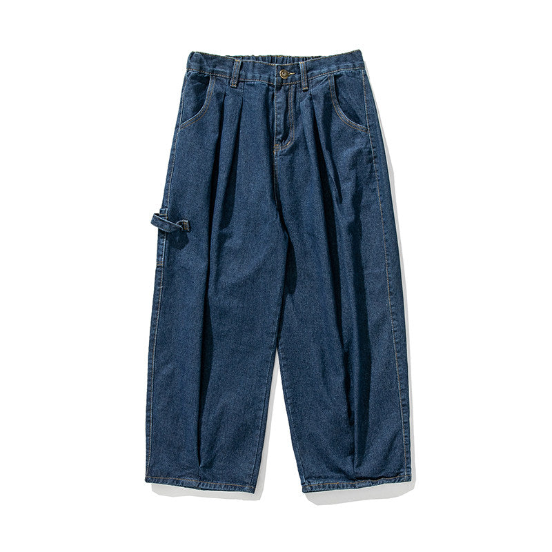 Vintage Wide Leg Jeans – Loose Fit Japanese Workwear Denim Pants for Men – Japanese vintage | yamalin clothes | Yamalinclothes