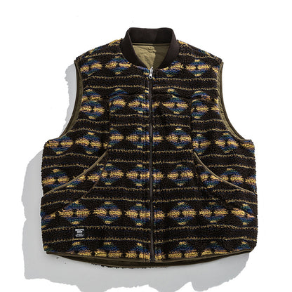 Reversible Japanese Ethnic Cotton Vest – Thickened Oversized Unisex Sleeveless Jacket