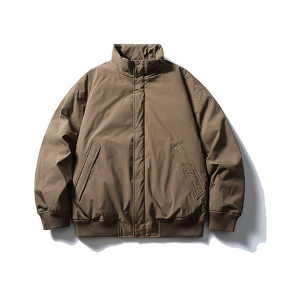 Duck Down Jacket – Stand Collar & Ribbed Hem | Yamalinclothes