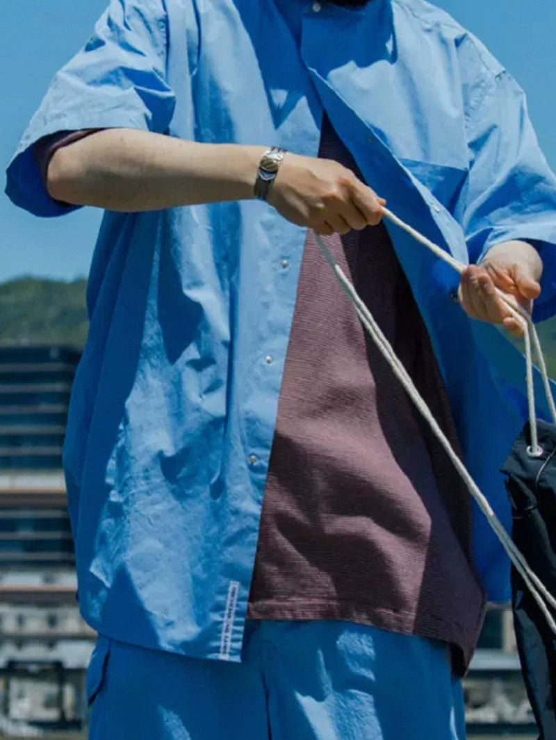 Japanese fashion retro casual loose all-matching trend short-sleeved shirt