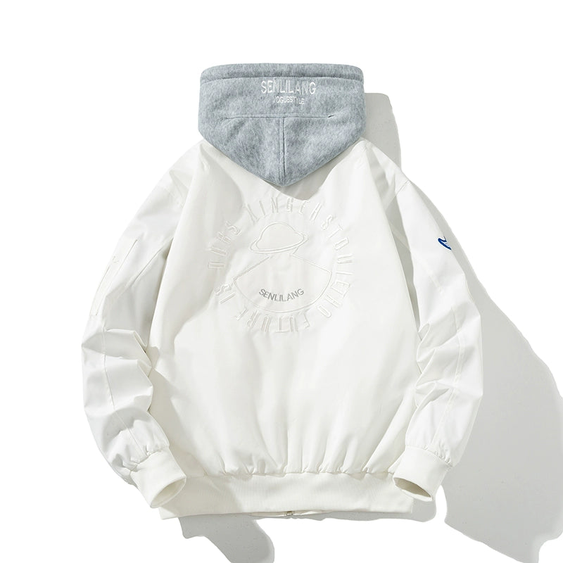 Retro Locomotive Bomber Jacket – Thickened Baseball Style (Unisex)