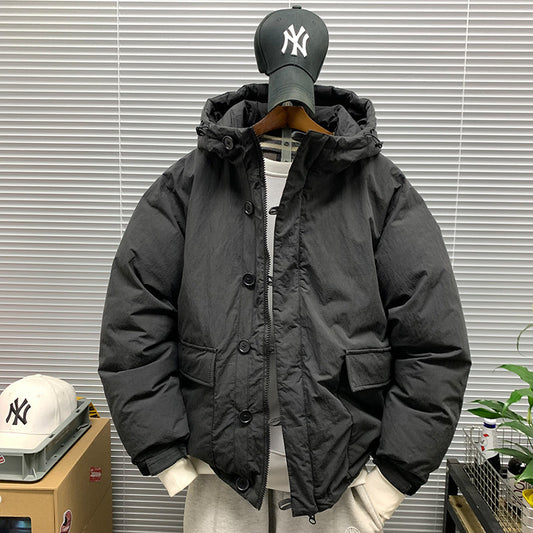 Hooded Padded Jacket – Drawstring Flap Pockets | Yamalinclothes