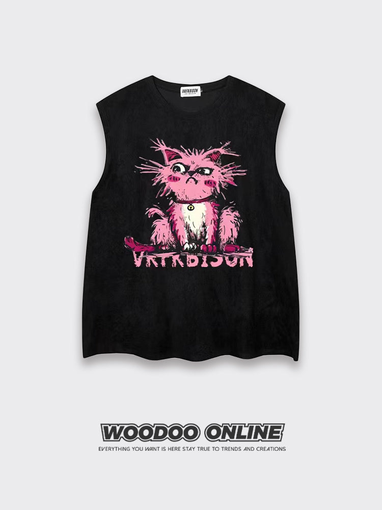 Retro simple personality design men's and women's vest