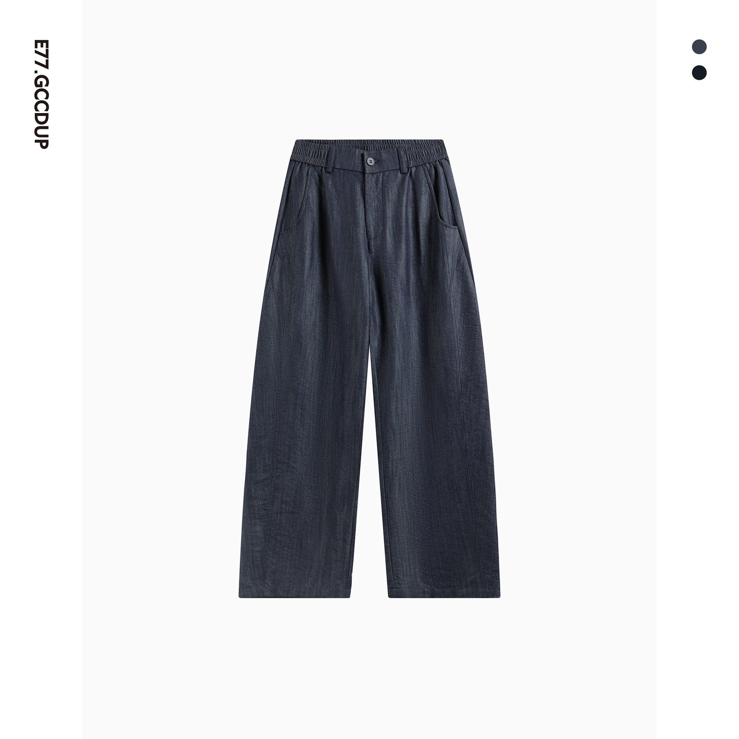Cationic dyed denim raw color ultra-thin wrinkle-resistant casual jeans