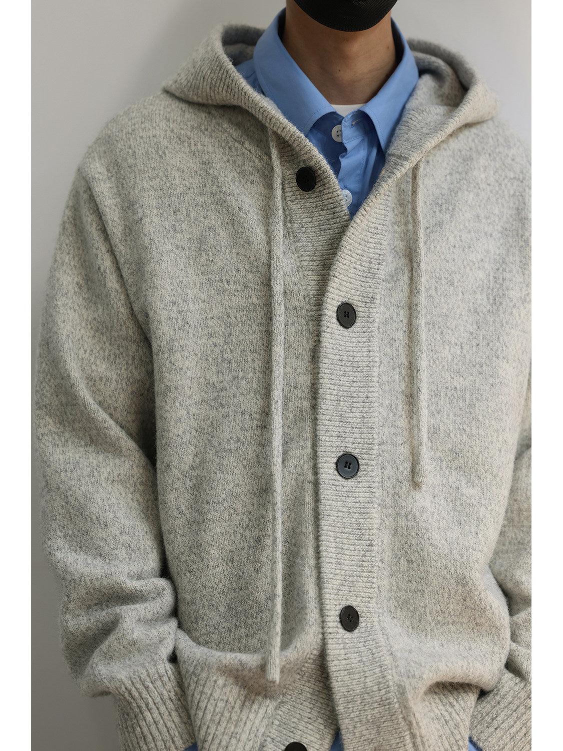 Japanese Hooded Knit Cardigan – Button-Down Lazy Couple – Japanese vintage | yamalin clothes | Yamalinclothes