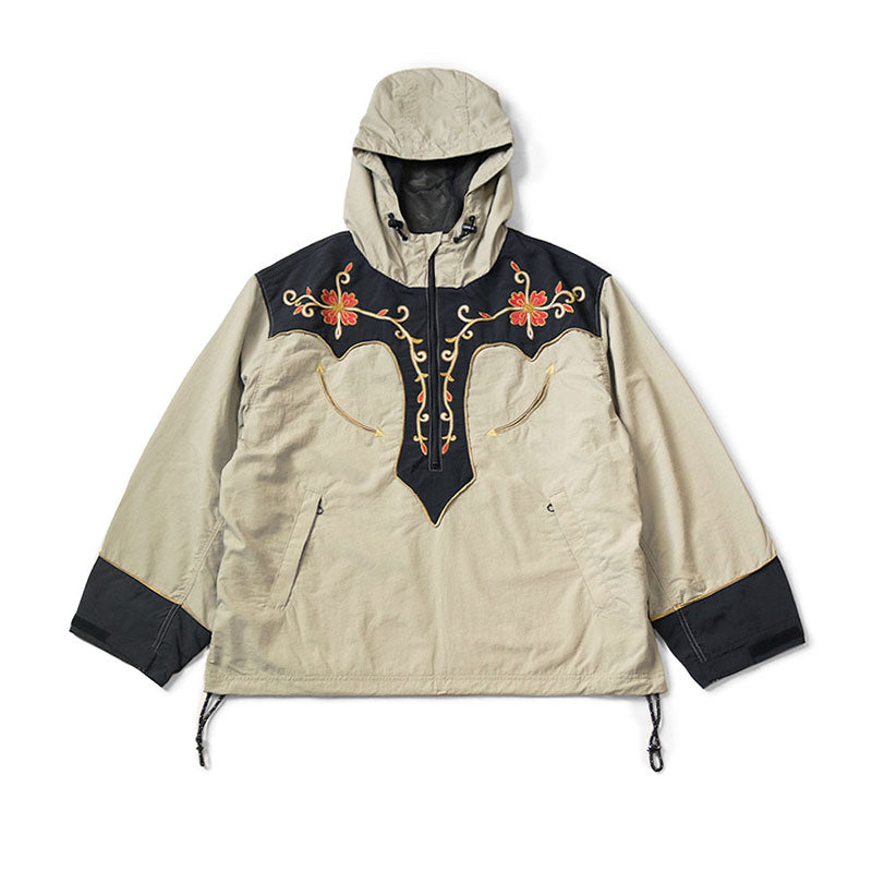 Floral embroidery ethnic wind stormcoat jacket