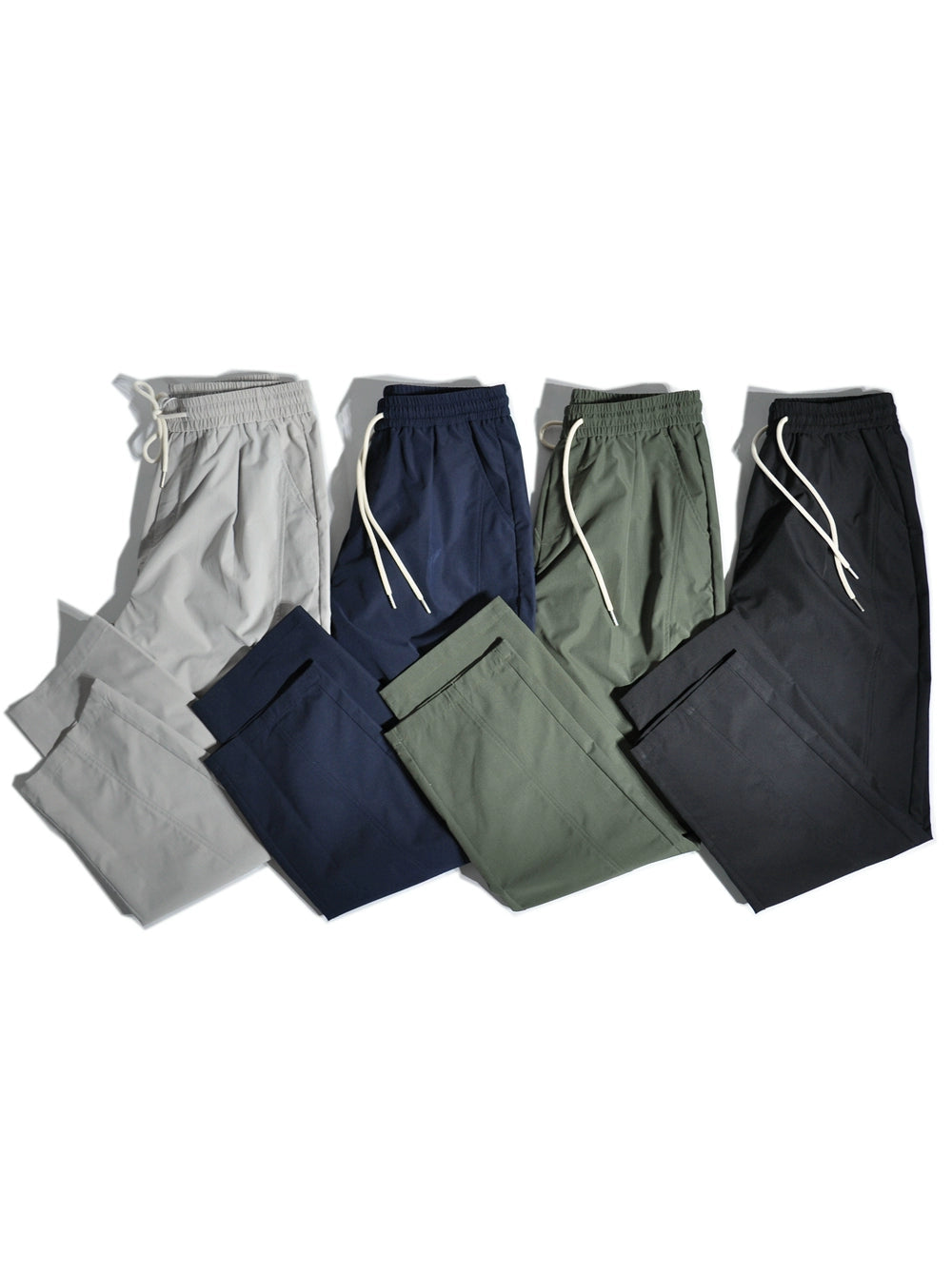 Spring and summer mountain outdoor quick-drying function Hong Kong style split splicing Japanese loose straight double pleated casual cargo pants men