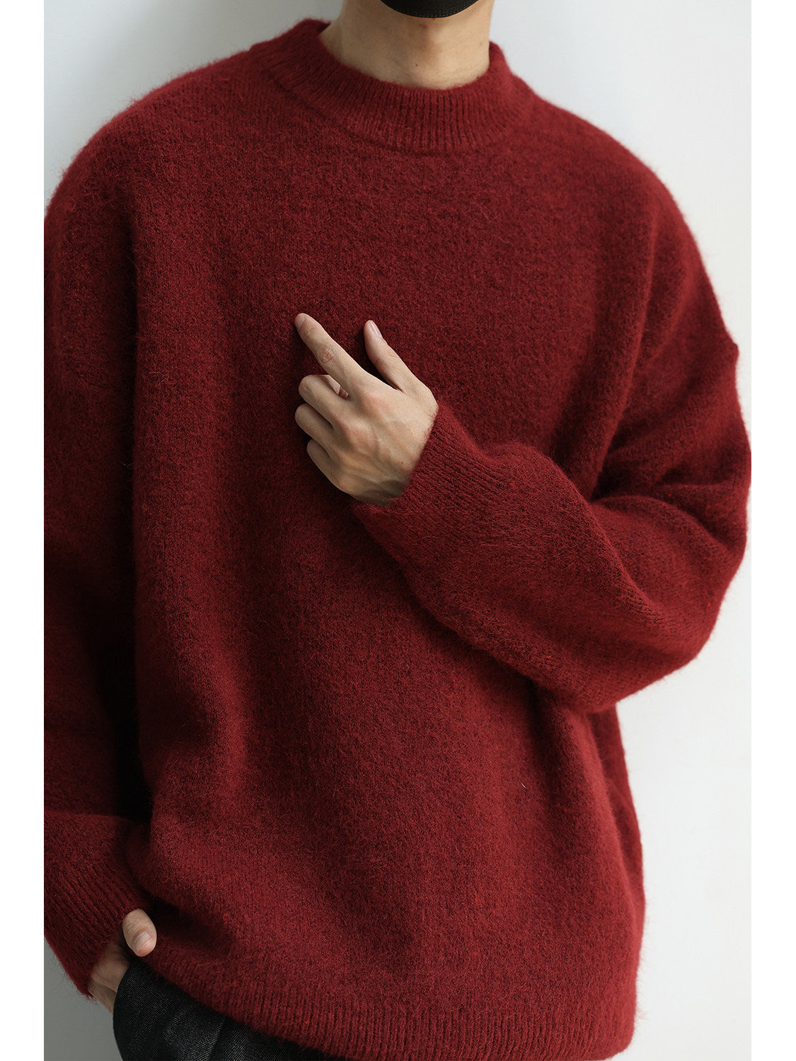 Wool Crew Neck Pullover Sweater – Japanese Warm Loose Unisex