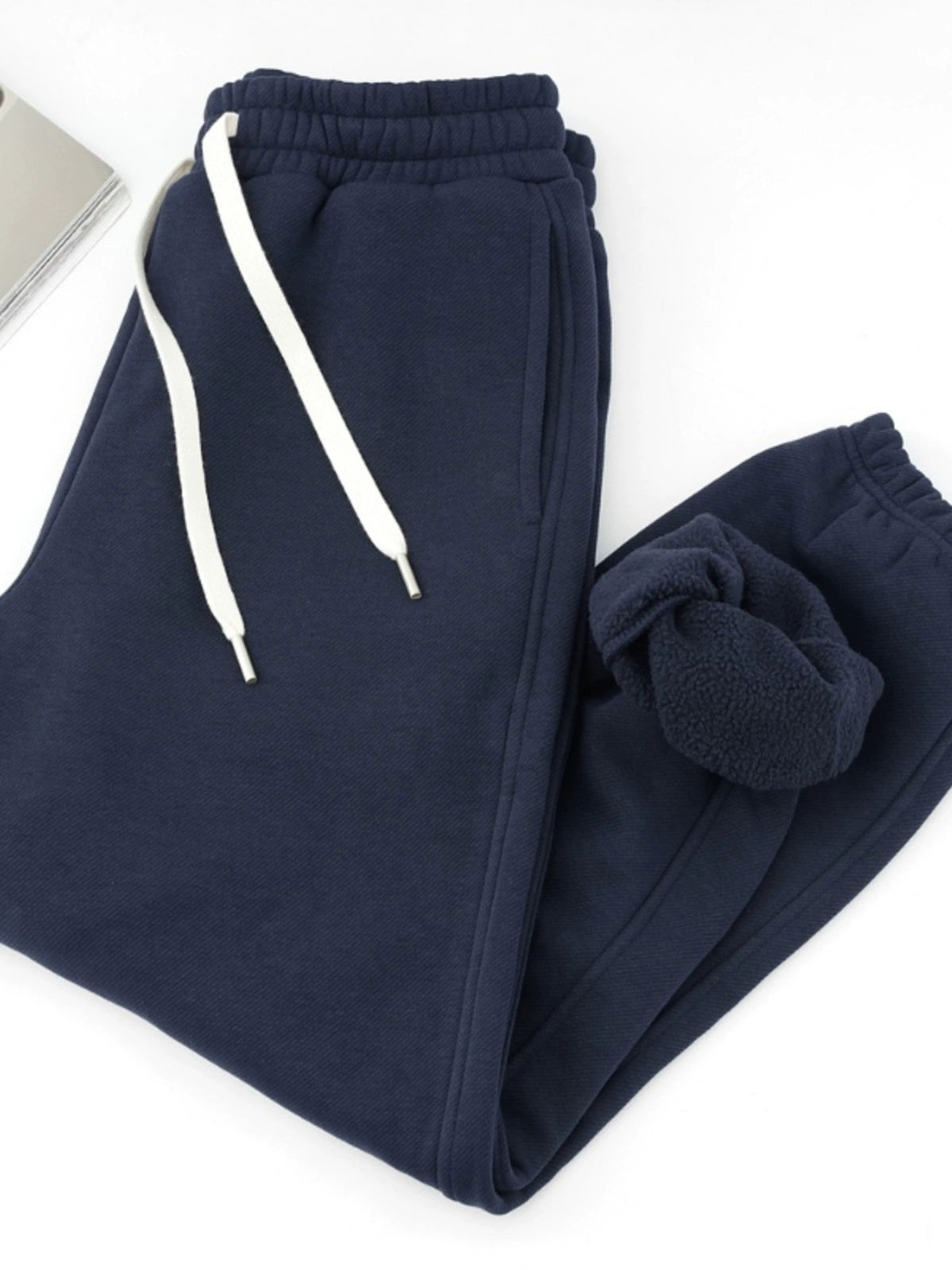 400g heavy navy blue twill fleece corset sweatpants casual fleece warm unisex style