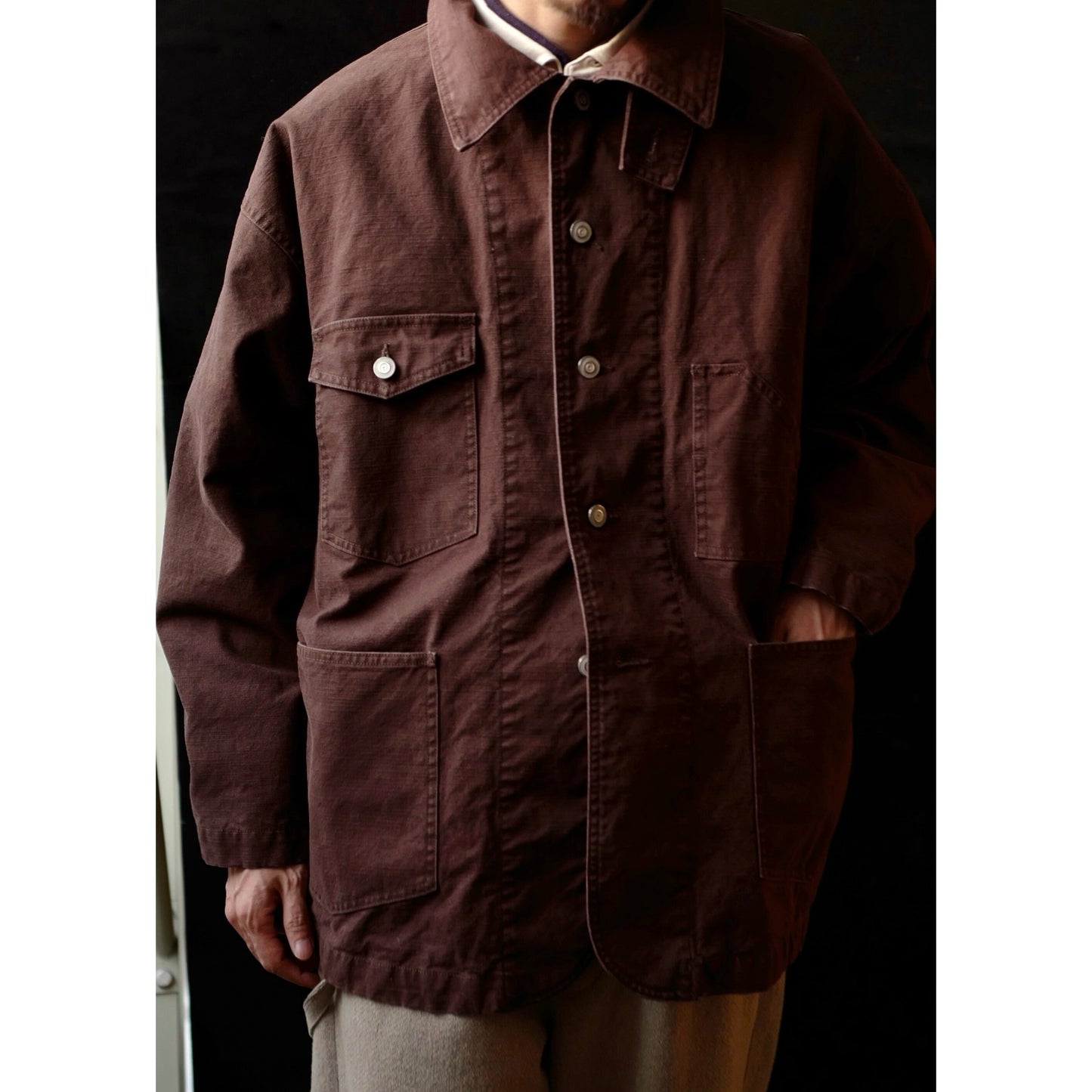 Chore Jacket - Yamalin Classic Heavy Wash French Workwear Cargo Jacket