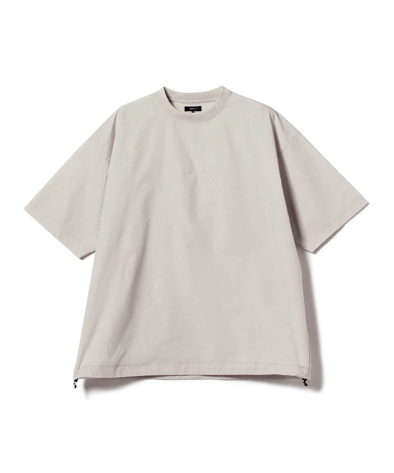 Japanese outdoor sports skills quick-drying hem drawstring round collar short-sleeved T-shirt