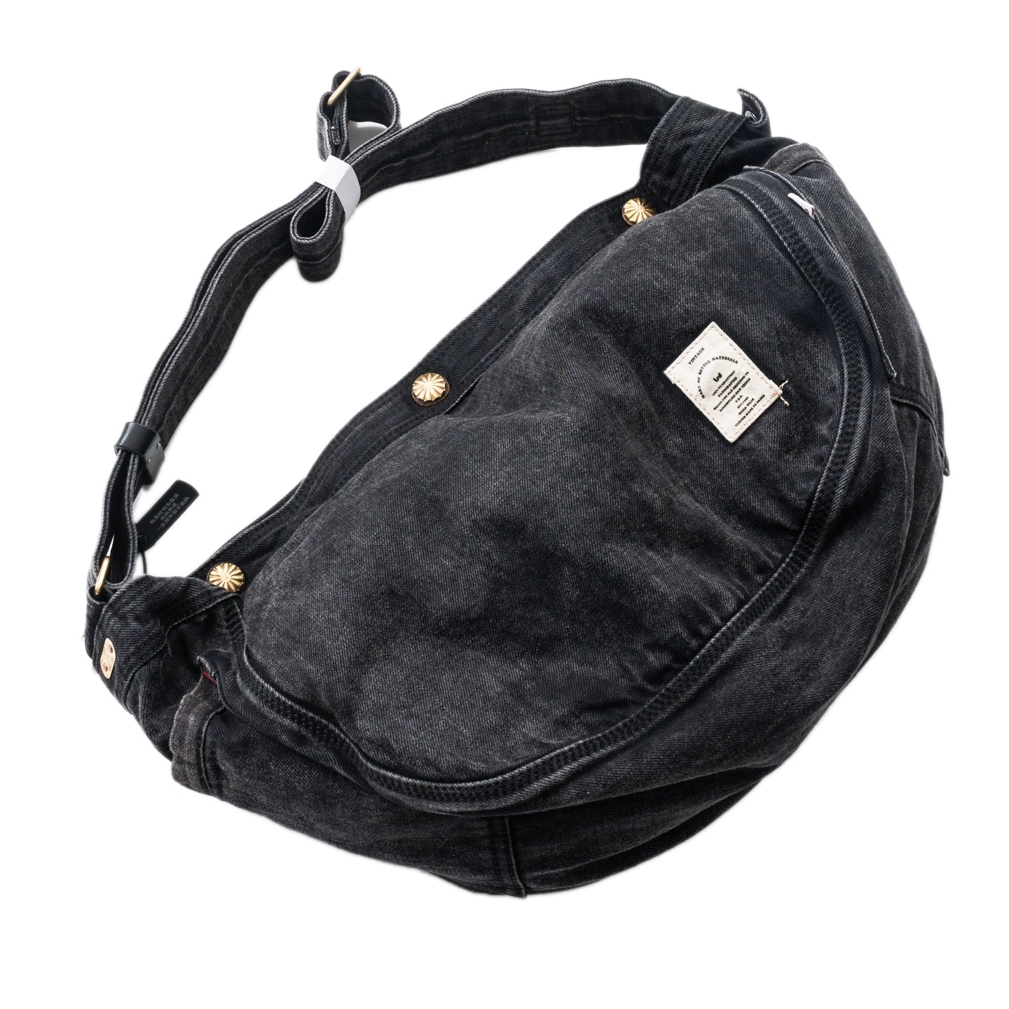 Haute couture hardware, heavyweight, washed, distressed canvas, crossbody bags, fashion dumpling bags, men's and women's denim bags