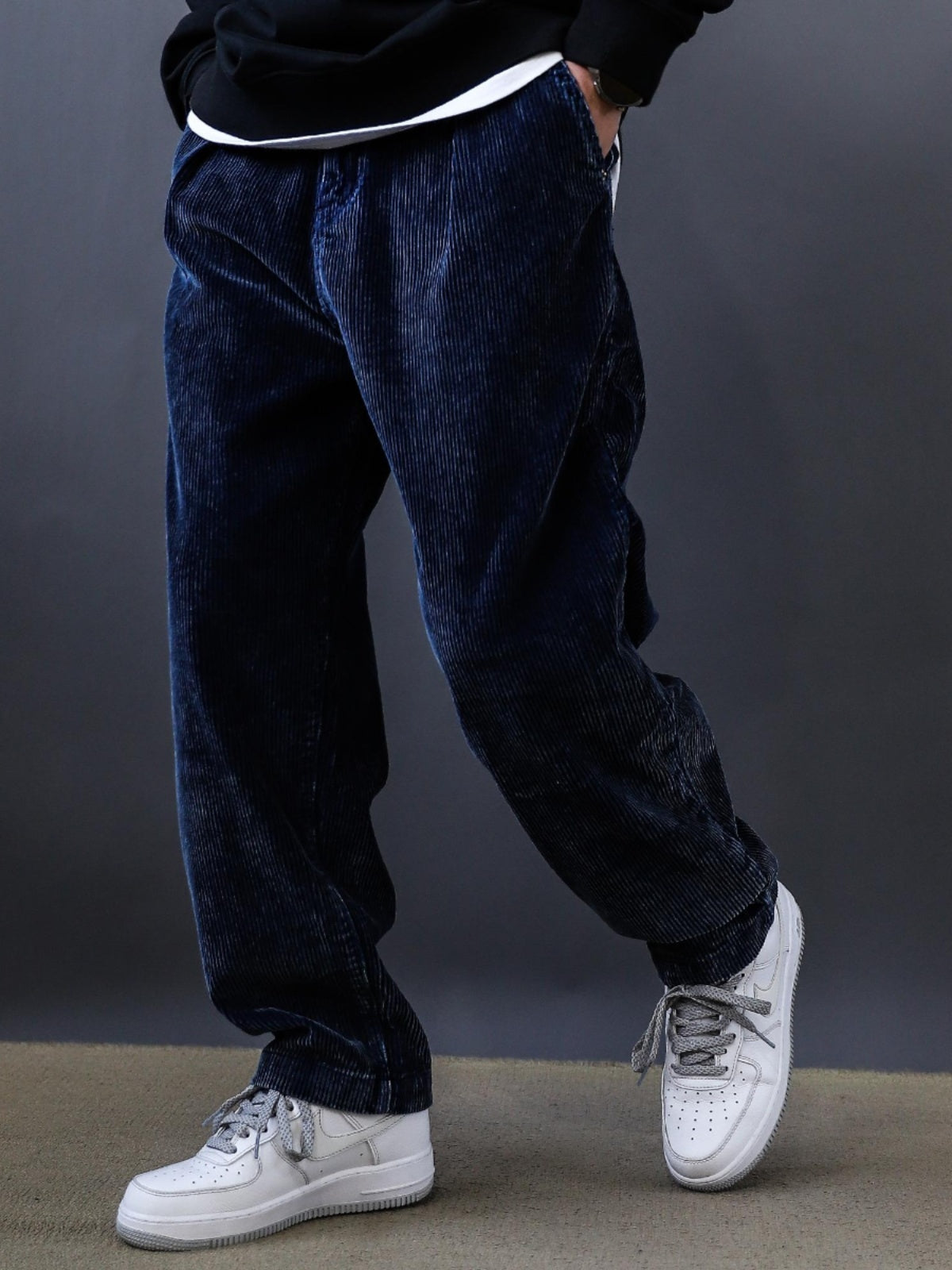 Spring Autumn 2025 Men's Japanese Corduroy Casual Pants Vintage Drawstring Athletic Pants Men's Spring and Autumn Pants